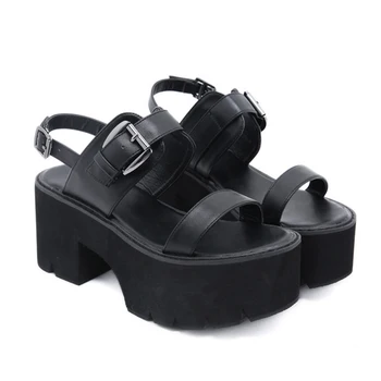 Dámske topánky blok podpätky letné dámske topánky 2020 Sandále, topánky platformu otvorené prst podpätky zapatos gladiador para las mujeres YMB185