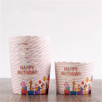 50pcs Králik Ružový Povrch Fólie na Pečenie Pohár Na Vianoce Svadobné Party Caissettes Muffin Cupcake Papier Pohár Oilproof Cake Obale
