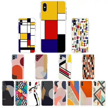 Bauhaus štýl abstrakt piet mondrian Telefón puzdro Pre iPhone X XS MAX 6 6 7 7plus 8 8Plus 5 5S se 2020 XR 12 11 pro max prípade