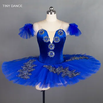 GDC Kráľovská Modrá Profesionálny Tanec Balet Tutu s 7 Vrstiev Tuhého Tylu Palacinka Tutus Blue Bird Klasického Baletu Tutus BLL024