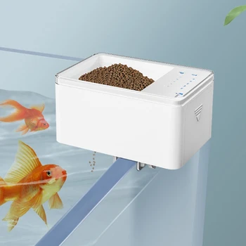 Akvarijné Ryby Nádrž Inteligentný Automatický Podávač Časovač Potravín Dávkovač 70 ml LED Digitálny Displej Kŕmenie Stroj