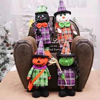 Home Party Dekor Stojí Halloween Bábika Cartoon Extensible Nohy Perfektné Príslušenstvo Ghost/Čarodejnice/Black Cat/Tekvica Hračky