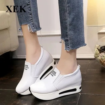 XEK Plus veľkosť zmiešané farby vulcanize topánky ženy bežné pošmyknúť na príjemné svetlo spodnej žena Obuv obuv ZLL241