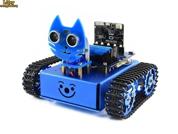 KitiBot starter pásový robot stavebných kit pre mikro:bitov, s radič BBC micro:bit