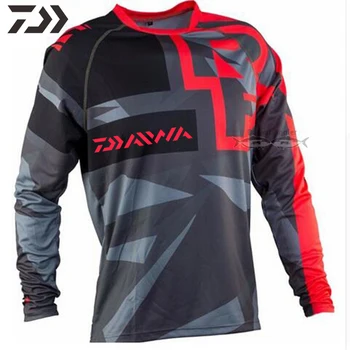 2021 Nové Daiwa Oblečenie, Rybárske Tričká Dlhý Rukáv Rybárske Oblečenie Anti-UV O-Krku Priedušná Tenké Cyklistické Tričko Rybárske Jersey