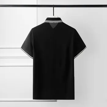 Krátky Rukáv Pánske Luxusné Vyšívané Odznaky Na Lietadle Hlavy Muži T-shirts Módne Bežné Slim Fit T-shirt Muž
