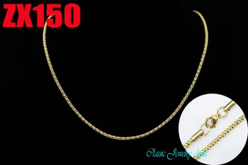 18-Palcové 2.4 mm kukurica reťaz zlatá farba nehrdzavejúcej ocele náhrdelník módne sveter reťazca ženy lady šperky 20pcs ZX150
