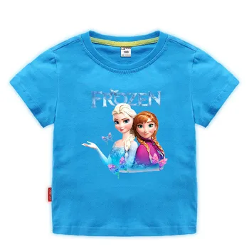 Disney detské T-shirt Mrazené Aisha kolo krku domov ramenný pracky bavlna pohodlné a priedušná univerzálny T-shirt darček