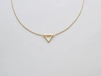 30 malá duté trojuholník prívesok charm náhrdelník Geometrické hexagon náhrdelník jednoduchý mnohouholník geometrie tvaru Matematiky náhrdelník