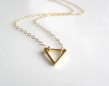 30 malá duté trojuholník prívesok charm náhrdelník Geometrické hexagon náhrdelník jednoduchý mnohouholník geometrie tvaru Matematiky náhrdelník