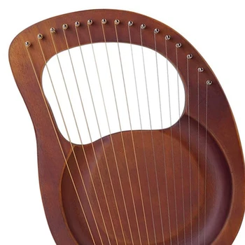 Lýra Harfa,16 String Harfa Heptachord Masívneho Dreva Mahagón Lýra Harfa s Ladenie Kľúča pre Milovníkov Hudby Deti Dospelých