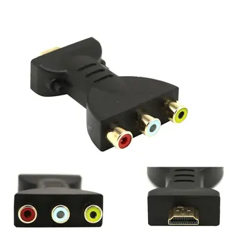 Prenosné HDMI 3 RCA Video, Audio AV Adaptér Súčasť Converter pre HDTV DVD Projektor Konvertor