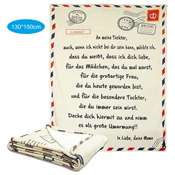 List Flanelové Deka Nemecký Pohľadnicu Deka Pozitívnej Energie, Vianoce, Deň Vďakyvzdania Narodeninám Pre Dieťa