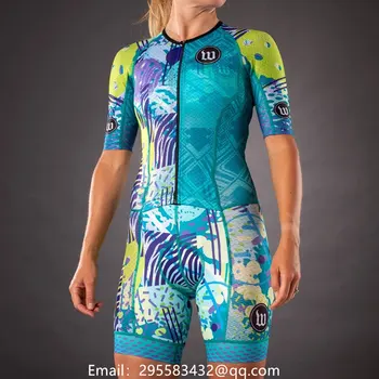 Jeden kus speedsuit ženy trisuit kombinézu skinsuits ropa ciclismo mtb cyklistické vyhovovali triatlon triatlon cyklistické oblečenie jumpsuit