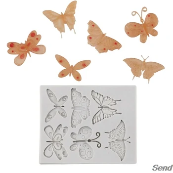 Motýle Silikónové Živice Formy Candy Formy Cake Decor Epoxidové Živice Šperky Čo T4MD