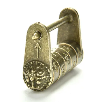 Zliatiny Zinku Čínsky Vintage Antické Bronzové Nezadáte Visiaci Zámok Retro Zmes Password Lock Šperky Box Visiaci Zámok