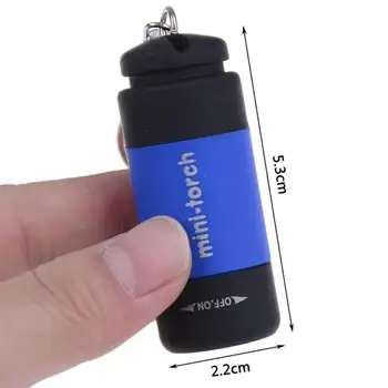 Prenosné, Nepremokavé USB Nabíjateľné LED Mini Baterka Lampa Vrecku Keychain Pochodeň Svetla Bezpečnosti Outdoor Camping Stan Nástroje