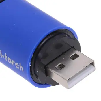Prenosné, Nepremokavé USB Nabíjateľné LED Mini Baterka Lampa Vrecku Keychain Pochodeň Svetla Bezpečnosti Outdoor Camping Stan Nástroje