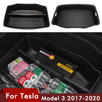 Pre Tesla Model 3 kufri predné bin palety nepremokavé batožinového priestoru modelu tri nepremokavé podložky predné bin 2017-2020 model 3 príslušenstvo