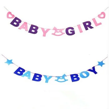 1 Nastavte Netkanej Textílie Baby Boy/Girl Happy Birthday Party Garland Dekoratívne Baby Sprcha Prípade Strany Dieťa Detí Dekor Dodávky