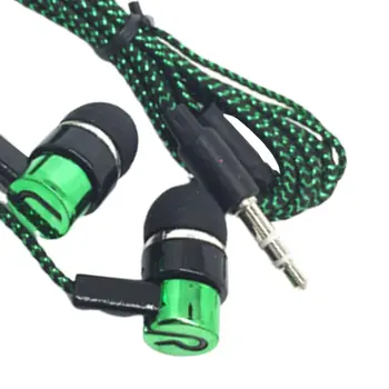 Nové Pletená káblové slúchadlá Subwoofer In-Ear Slúchadlá Hluku Izolácia Headset pre Telefóny MP3 a MP4 PC Hry pre Samsung S6
