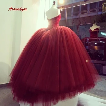 Luxusné Červené Svadobné Šaty Plus Veľkosť Plesové Šaty, Milú, Turecko Weding Pletie Nevesta Svadobné Šaty Šaty