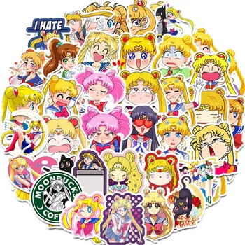 50pcs/Pack Kawaii Komiksu, Anime Guardian Sailor Moon Celkom Graffiti Samolepky Pre Lady Dievča DIY Požičovňa Notebook, Telefón Stenu