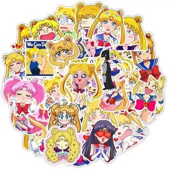 50pcs/Pack Kawaii Komiksu, Anime Guardian Sailor Moon Celkom Graffiti Samolepky Pre Lady Dievča DIY Požičovňa Notebook, Telefón Stenu