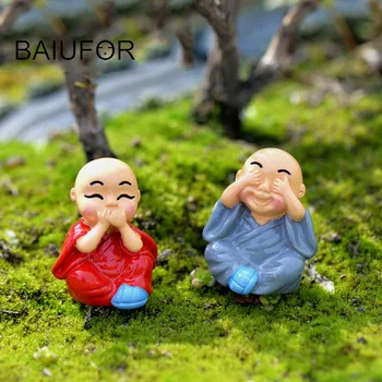 Budhistický mních Mini Figúrka Bábiky Anime Akcie Obrázok Rozprávková Záhrada /Terárium Miniatúr, Domáce Dekorácie Micro Krajiny Dekor