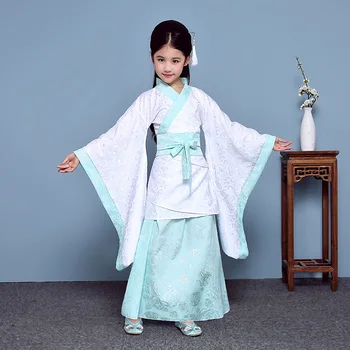 2018 Nový Detí Ženský Kostým Princezná Sukne Tabuľka Kostým Dávnych Tang Oblek, Hanfu Imperial Concubine Kostým Dievča Kostým
