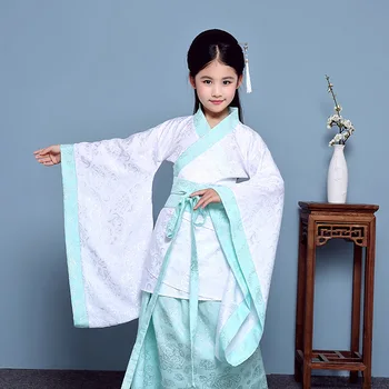 2018 Nový Detí Ženský Kostým Princezná Sukne Tabuľka Kostým Dávnych Tang Oblek, Hanfu Imperial Concubine Kostým Dievča Kostým
