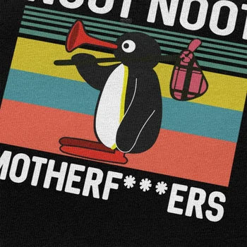 Humor Noot Noot Motherfu***s T-Shirts Mužov, T Košele Pingu Penguin Meme Topy Legrační Karikatúra Tee Tričko Narodeninám Oblečenie Darček