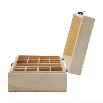 25Grids Drevené Úložný Box Organizátor Pre Esenciálny Olej puzdro, Aromaterapia Kontajner Poklad Šperky Úložný Box MJ80501