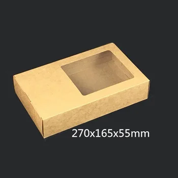 27*16.5*5.5 cm Veľké Papierové Krabice s Oknom Pekáreň Tortu Darčekové Balenie Box Papierové Krabici ,je možné vytlačiť logo. 100ks/veľa