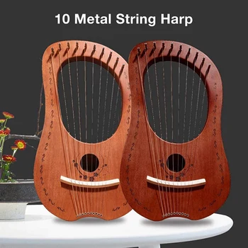 Lýra Harfa 10 String Harfa Prenosné Malé Harfa s Trvanlivé Sláčikový Hudobný Nástroj, Stabilnú Kvalitu Zvuku Harfy,