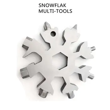 19 V 1, Prenosné Skrutku Kľúča Snowflake Tábor Krúžok Vonkajší Kľúča Hexagon Pocket Tool Vývrtka Nástroj Pre Domov Reparing