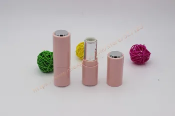12.1 mm ružová prázdne plastové kolo v tvare Rúžu prípade s vlnovkou,Balzam na Pery Trubice Prázdne Vysoko Kvalitného Plastu, Rúž Trubice