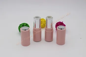 12.1 mm ružová prázdne plastové kolo v tvare Rúžu prípade s vlnovkou,Balzam na Pery Trubice Prázdne Vysoko Kvalitného Plastu, Rúž Trubice