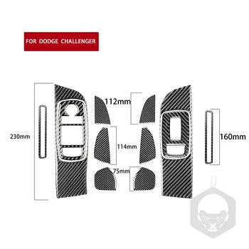 10pcs Interiérom Auto soft (Carbon Fiber Dvere, Okno, Výťah Prepínač Air Vent Výbava Pre Dodge Challenger-2020 Auto Príslušenstvo