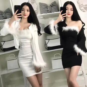 Nový Sexy uzáver Šaty, Oblek Jeseň Zimné Šaty pre Ženy Vestido De Mujer