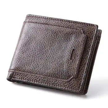 Luxusný Dizajn Mužov Peňaženky Krátke Originálne Kožené Bifold Slim Peňaženky Ročník Mužskej Kabelku Mince Puzdro Multi-funkčné Karty Držiteľ