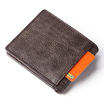 Luxusný Dizajn Mužov Peňaženky Krátke Originálne Kožené Bifold Slim Peňaženky Ročník Mužskej Kabelku Mince Puzdro Multi-funkčné Karty Držiteľ
