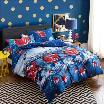 Vianočné Tlač 3D posteľná bielizeň Sady 3 ks/Sada Polyester Twin Kráľovná Kráľ Veľkosť obliečky na Vankúše Pre Domáce internátu, Obliečky Obliečky