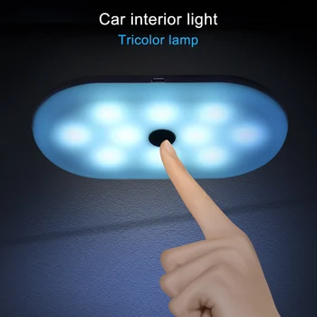 LEEPPEE Magnetické LED Noc Dotyk Svetla Auto Zadnom Strop Strechy Svetlo Súpravy LED Interiéru Vozidla Svetla na Čítanie