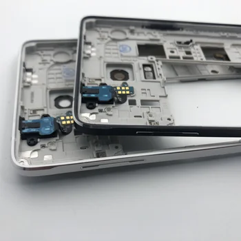 Plný Bývanie Prípade Výmeny pre Samsung Galaxy Note 4 N910 N910F N910M N910C Stredný Rám Rám Zadný Kryt+ LCD Predné sklo