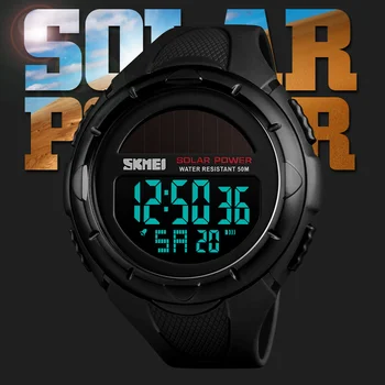 SKMEI Sport Digitálne Hodinky Mužov Enviormentally Solárnej Svetelnej Energie Bežné Inteligentné náramkové hodinky Pánske Hodiny Hombre Reloj Montre