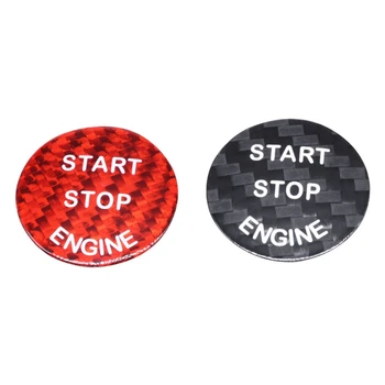 Karbónová Nálepka Auto Motor Start Stop Tlačidlo Dekor Kryt pre Bmw E90 E46 E39 E36 E60 F30 F10 E87 E53 E70 G30 X5 5 Séria ST