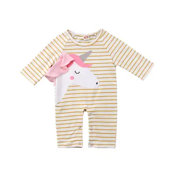 2020 Roztomilý Novorodenca Romper Dievča, Chlapec Jednorožec Dlhý Rukáv Detské Oblečenie Jumpsuit Oblečenie Oblečenie Roztomilé Detské Oblečenie