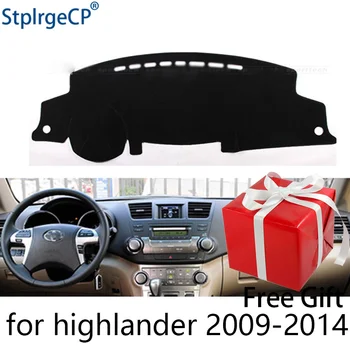 Pre Toyota Highlander 2009-tabuli mat Ochranná podložka Odtieň Čalúnenia Pad interiéru nálepky auto styling príslušenstvo