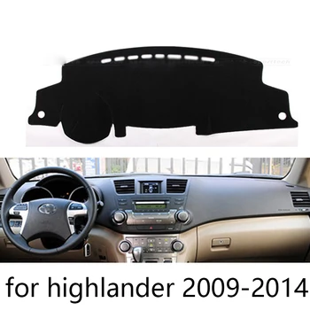 Pre Toyota Highlander 2009-tabuli mat Ochranná podložka Odtieň Čalúnenia Pad interiéru nálepky auto styling príslušenstvo